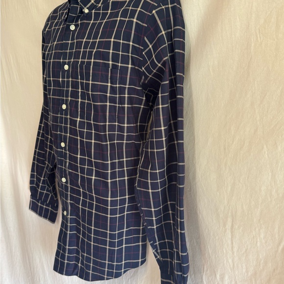 I-6 Men’s Brooks Brothers Black Cream & Red Plaid Dress Shirt Size L - Picture 10 of 16